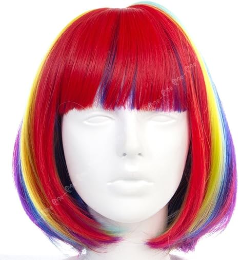 Amazon 選べる30色 さらさらボブウィッグ Cw0103 フルウィッグ ショートボブ ミディアム コスプレ かつら 耐熱 レインボー コスプレ 仮装 通販