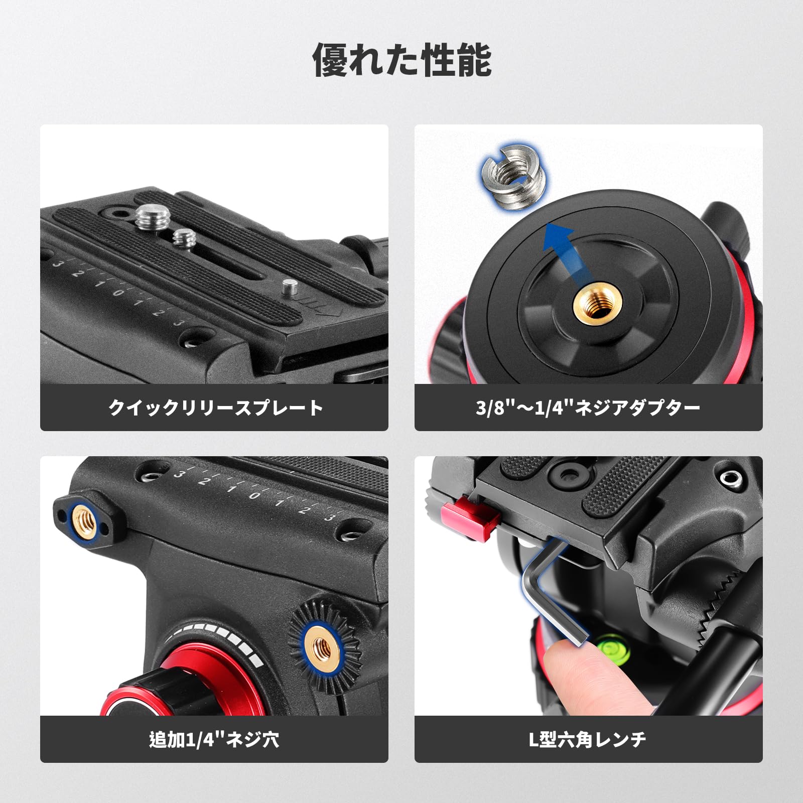 ビデオ雲台 NEEWER GM006 Amazon | NEEWER ビデオ雲台 三脚ビデオヘッド 全金属製 GM006 | 調節