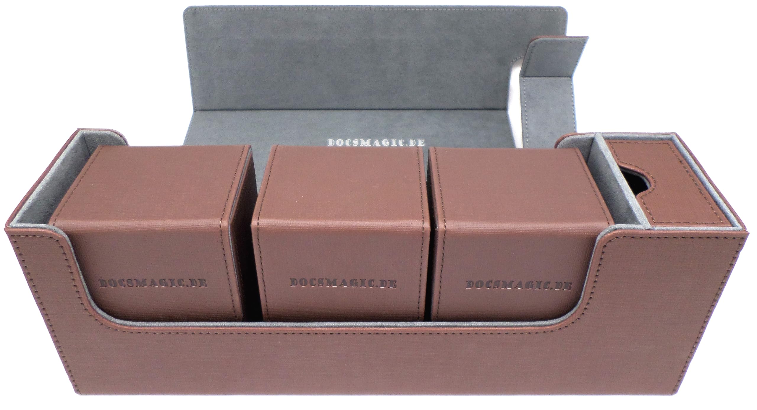 docsmagic.de Premium Magnetic Tray Long Box Black/Red Medium - Card Deck Storage - Caja de Almacenaje Negra/Roja — view 72