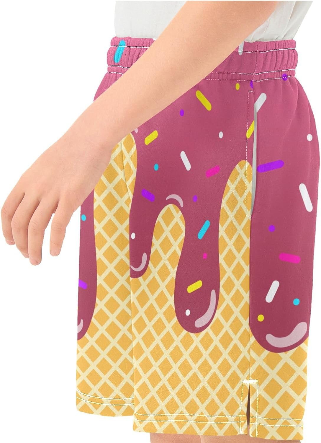 Boys Athletic Shorts Basketball Shorts Ice Cream Hiking Gym Shorts with Pocket for Outdoor Activity 7-15Y - Image 7