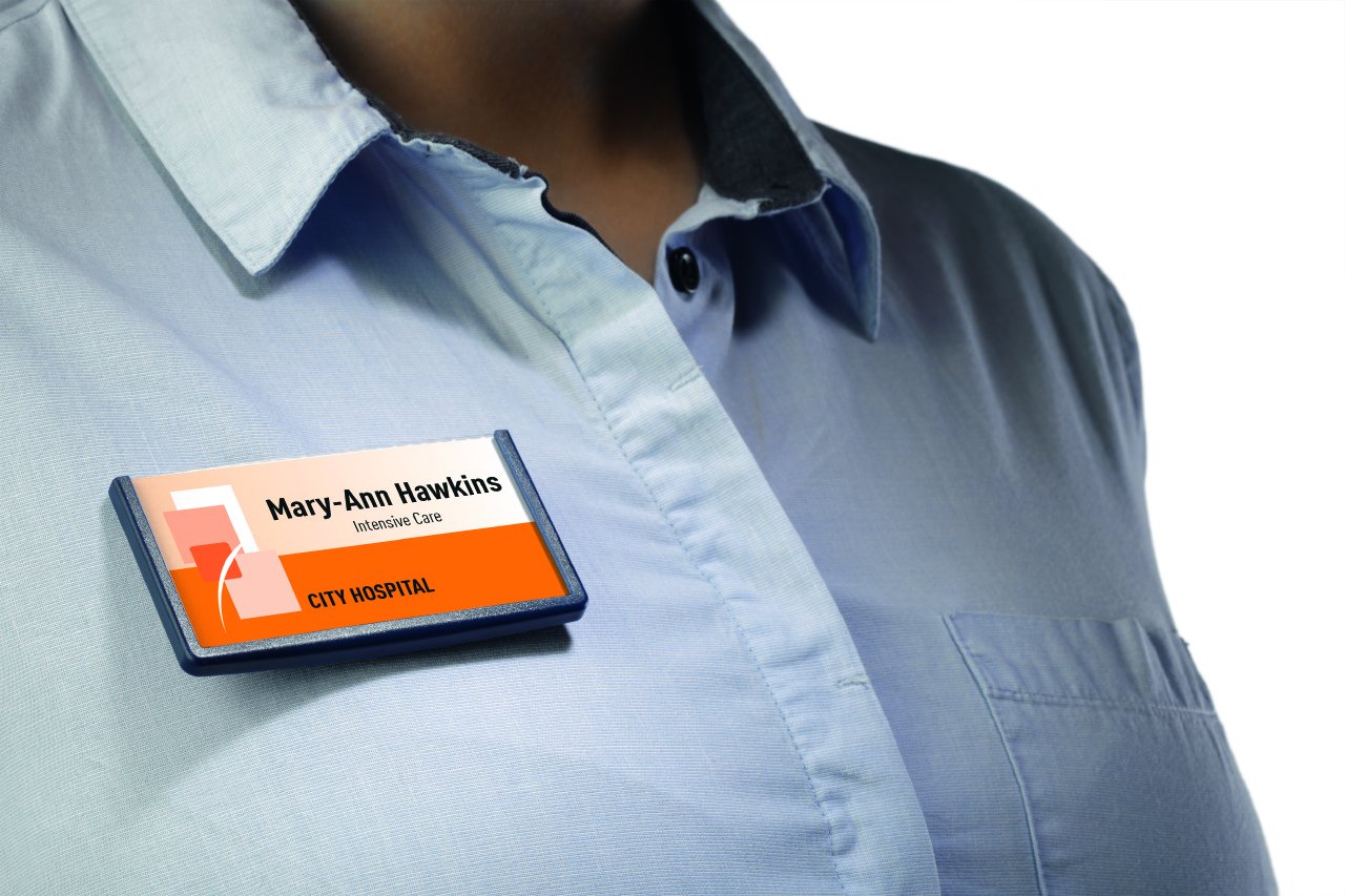 Durable Frame Boite de 25 Porte-badges avec Aimant 30 x 60 mm Bleu