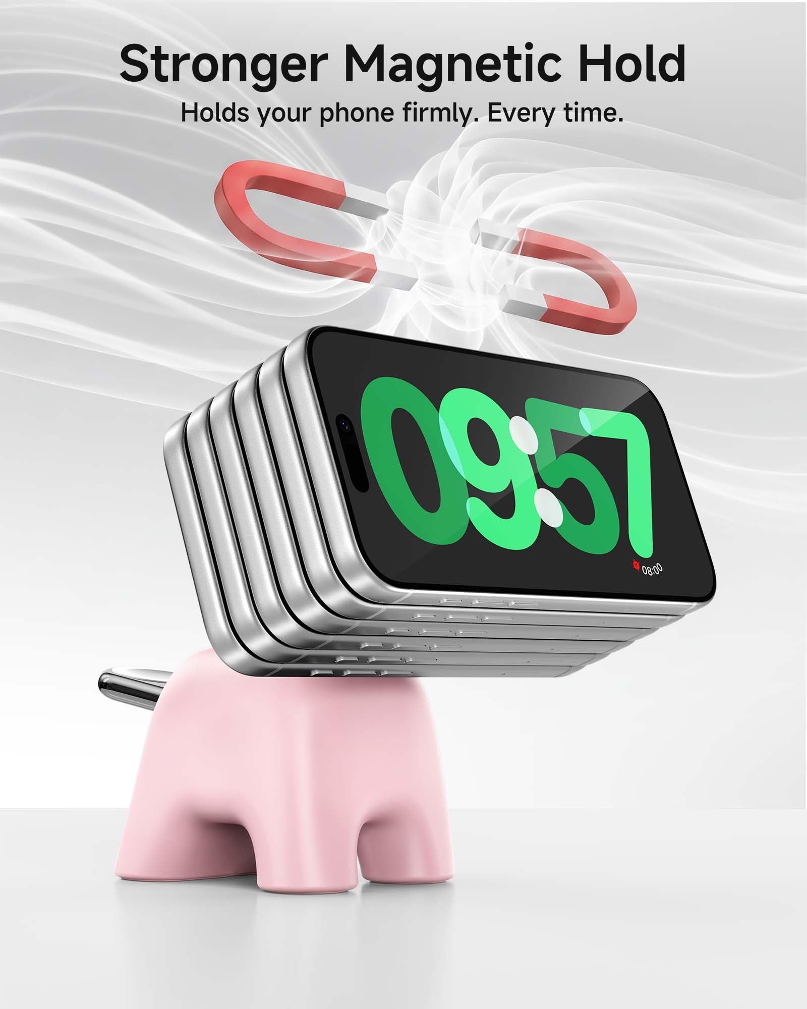 AOK-AOK Faltbare kabellose Ladestation, 15 W Schnellladestation für iPhone 17, 16, 15, 14, 13, 12 Pro Max, Apple Watch und Airpods, 2-in-1-Ladegerät für Zuhause/Büro