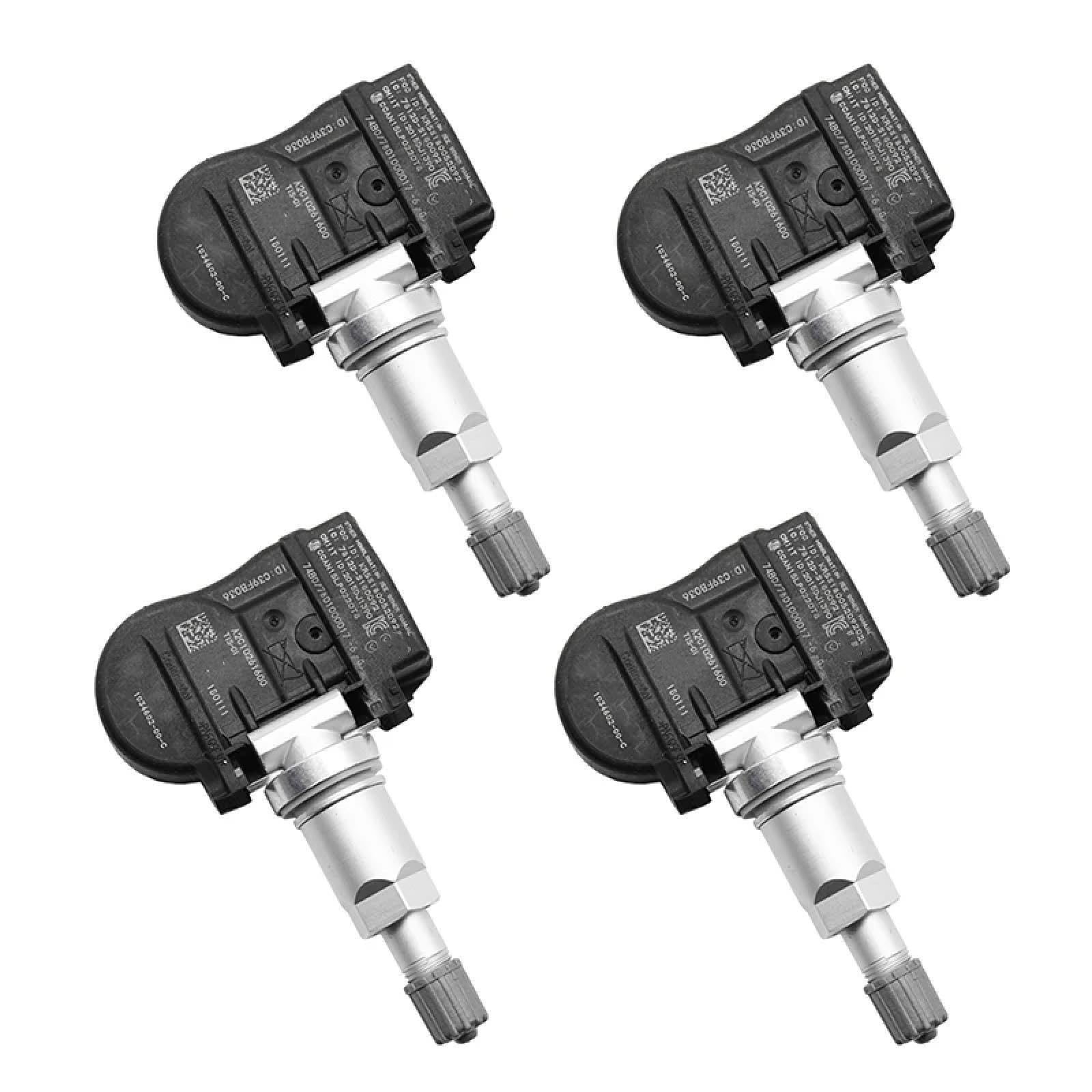 Czujnik ciśnienia w oponach do Tesla Model 3 2018-2020 S/X 2016-2021 4 szt. Samochodowy czujnik Tpms Czujniki ciśnienia w oponach 1034602-00-C/1034602-00-A/1074812-00-B