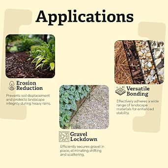 TerraLock Mulch Glue 5 Gallon, Landscape Adhesive for Mulch & Pea Gravel