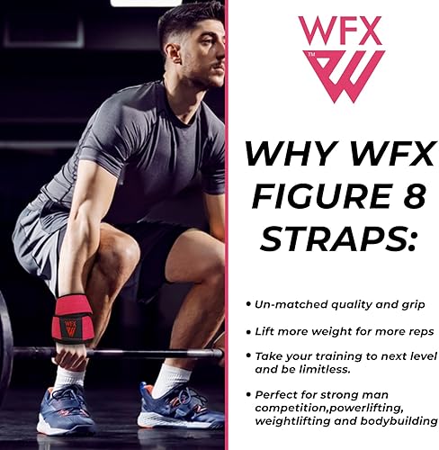 Miniatura 4 de Correas de levantamiento de pesas acolchadas figura 8 muñequeras para hombres y mujeres, fitness, culturismo, entrenamiento pesado, levantamiento de