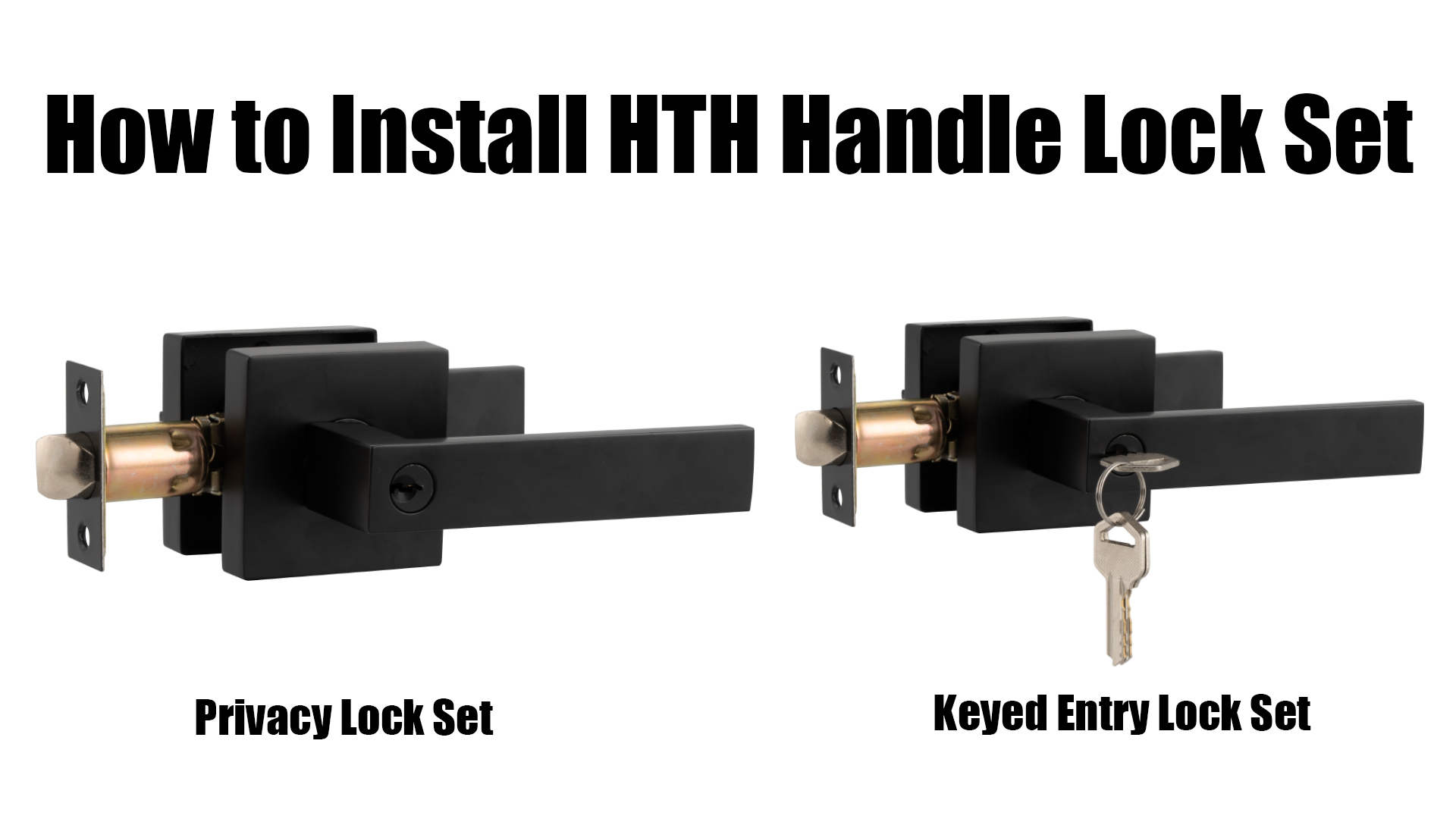 Amazon.com: HTH Black Interior Door Handle Lock Set, Keyless