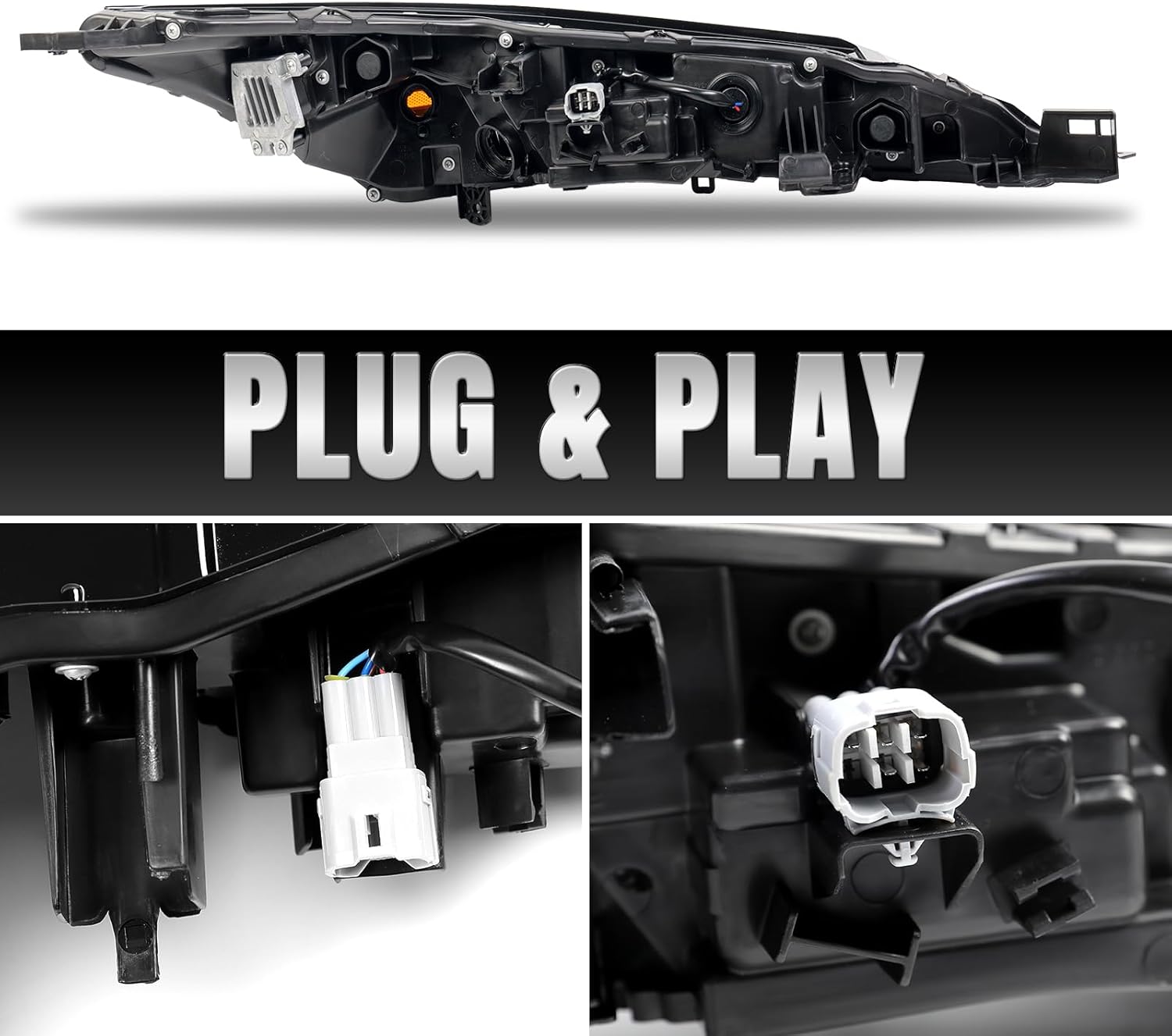 Left LED Daytime Running Light Replacement For Nissan Rogue 2021 2022 2023 Driver Side Headlight Turn Signal Light OE Style DRL Lamp For 26125-6RR0A,NI2562102