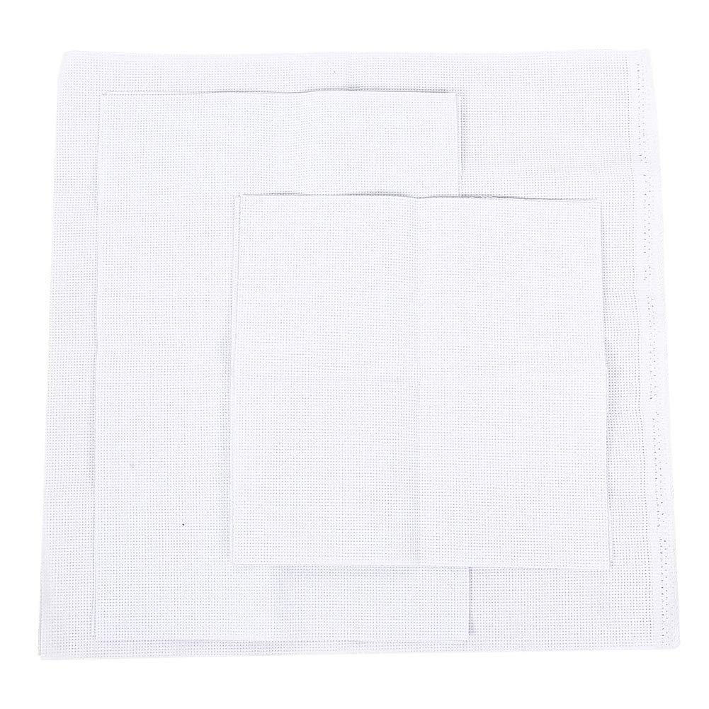 Cross Stitch Fabric White Polyester Cotton Mesh Cloth 11 Count Handwork Accessory Hand Woven for Home Carpet Embroidery