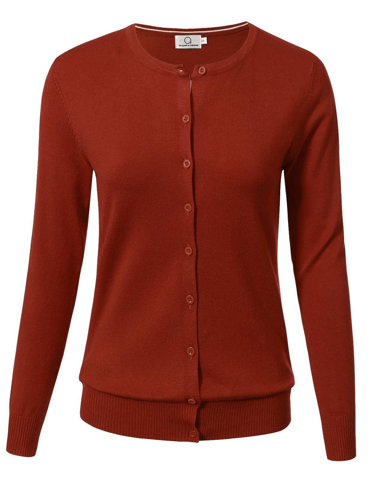 Allsense Women's Long-Sleeve Crewneck Cardigan