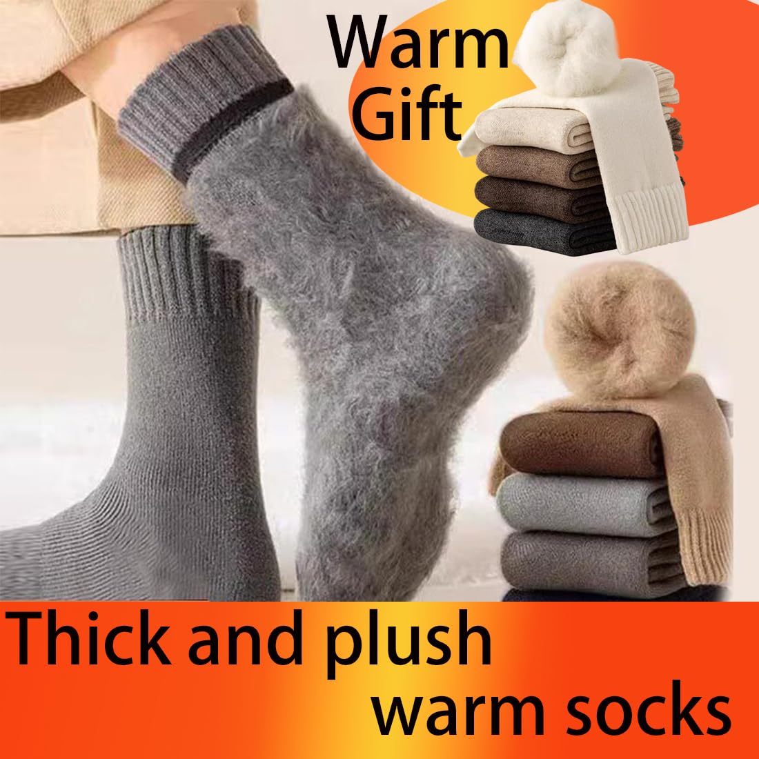 Calcetines cálidos para hombre, 14 pares grandes, invierno, mezcla de colores térmicos, lana para hombres, para senderismo, esquí, ocio, trabajo