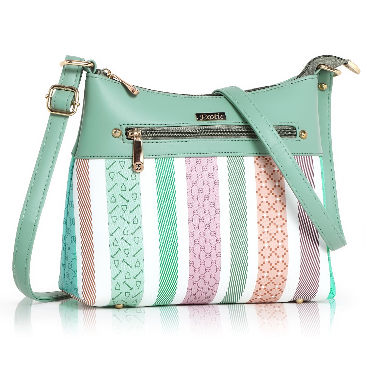 EXOTIC Womens Dualtone Crossbody bag - Green (B09DTF7PBL) Amazon Price History, Amazon Price Tracker
