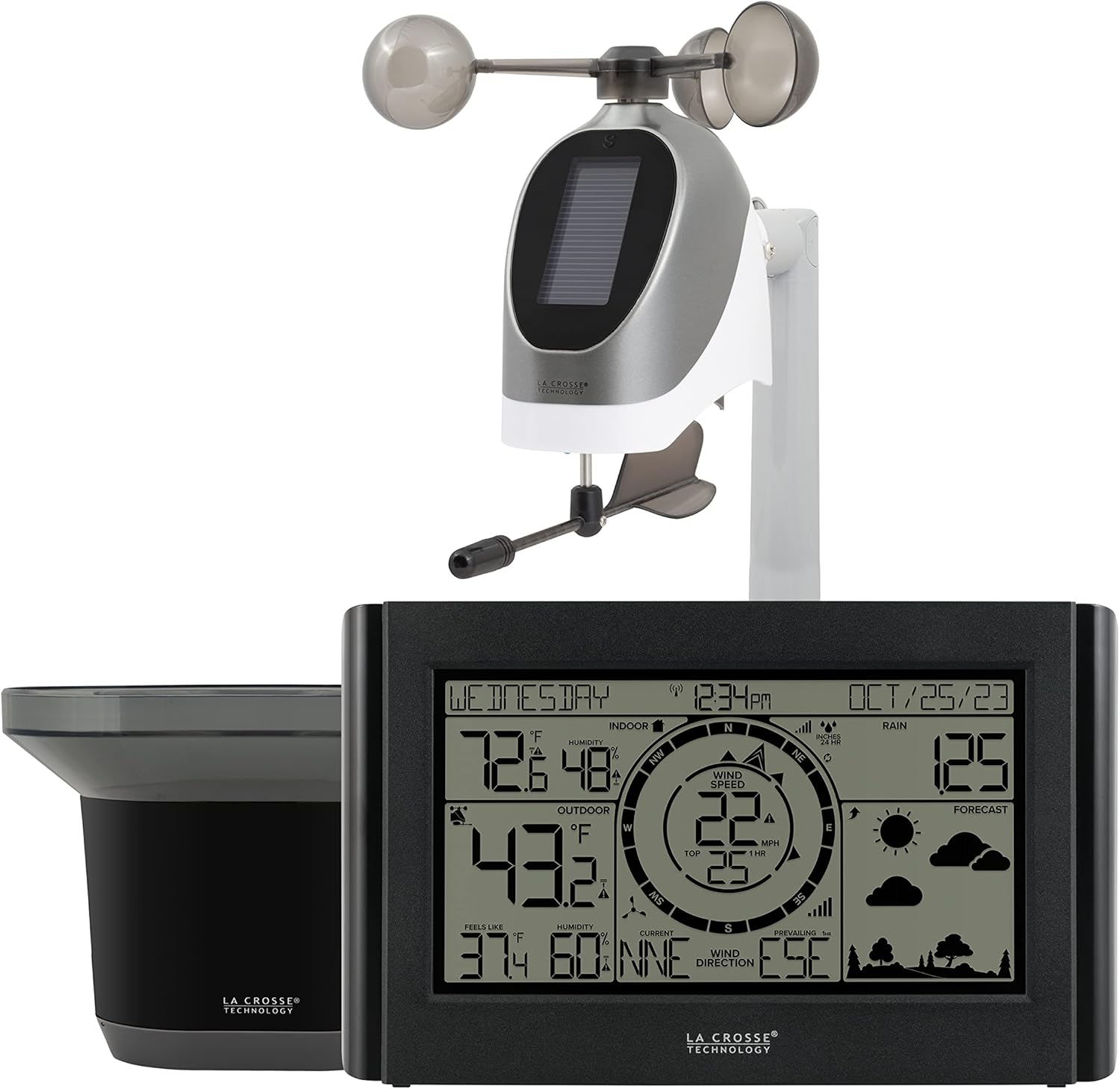 La Crosse Technology 328-96087-INT Black & White Professional Weather Station