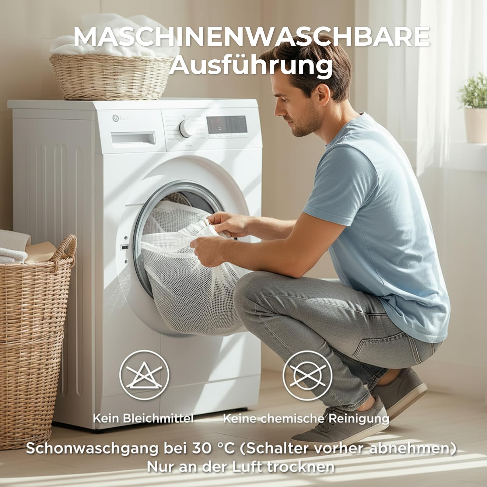 CELESTA Wärmeunterbett 150x80cm, Heizdecke mit 3 Temperaturstufen, LED-Controller & Überhitzungsschutz, maschinenwaschbar & atmungsaktiv, Weiß