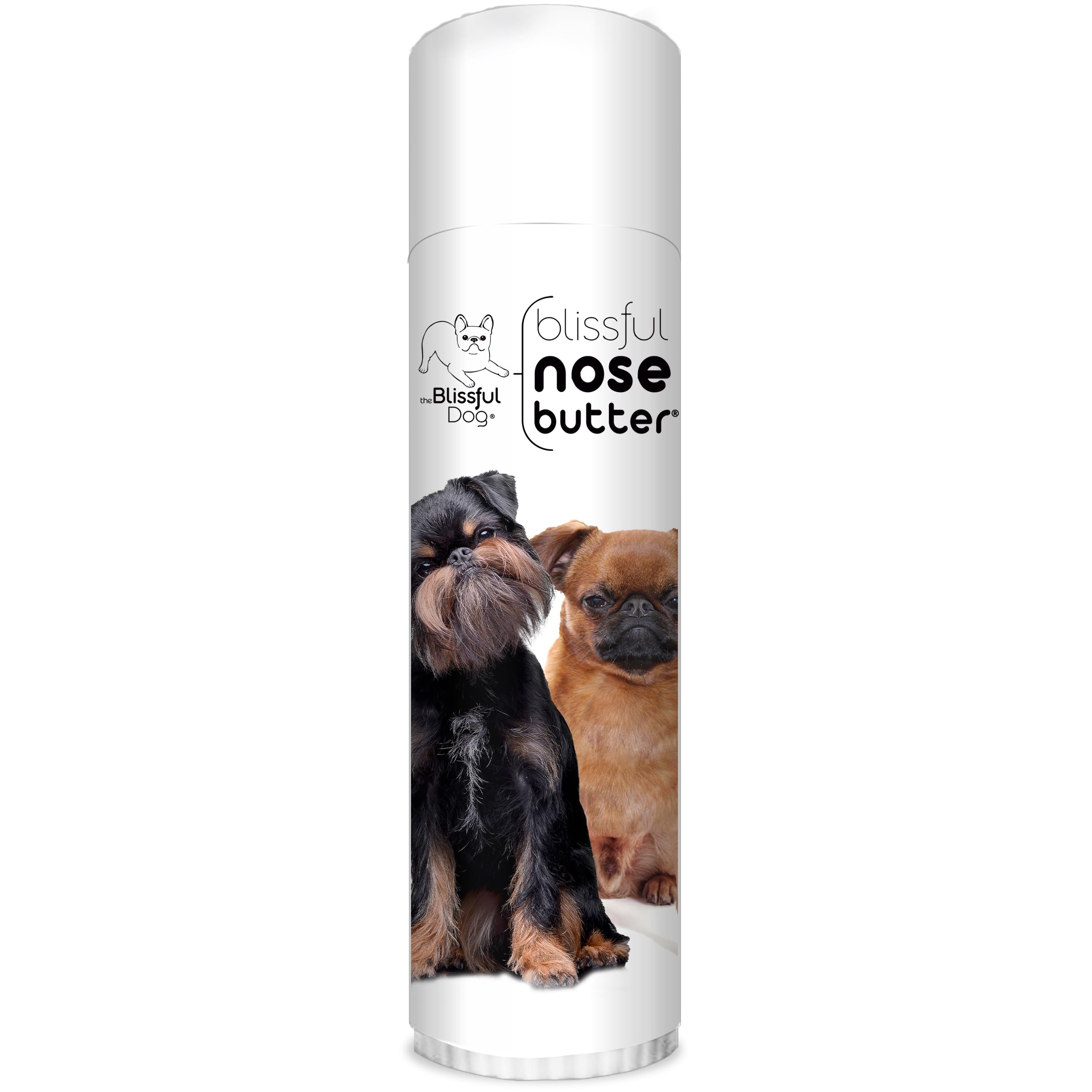 The Blissful Dog Brussels Griffon Nose Butter for Dry, Cracked Skin, Lick-Safe Dog Nose Balm with Moisturizing Shea Butter, Almond, Olive, and Essential Oils, Pet Supplies, Uncented, 0.50 oz.
