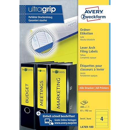 GIDWRIY 100 Stück Ordnerrücken Aufkleber - Selbstklebend 3,6cm & 5,4cm Breit - Weiß