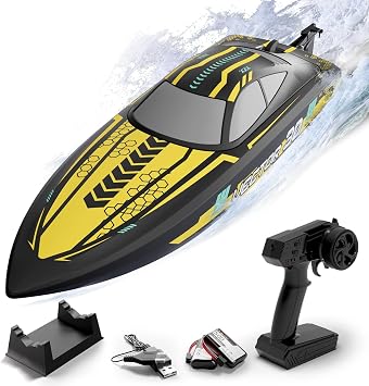 RC Boat - Remote Control Boats for Adult,2.4GHz Racing Mini Boat for Water Pool&Lakes,Summer Water Toy Yellow