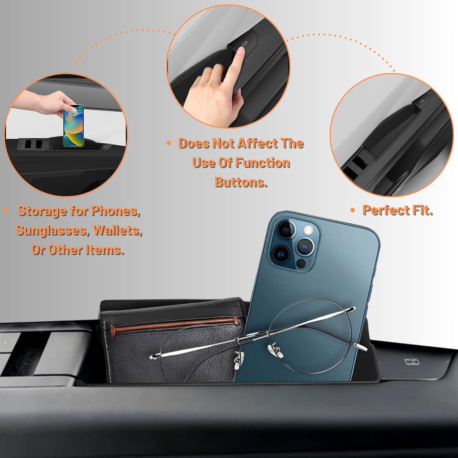 Car Organizers Storage Inside Door Grab Handle Insert Pockets Tray for 2024 Tesla Cybertruck Interior Accessories - Small Car Trash Can for Side Door By Handle - 4/Pack