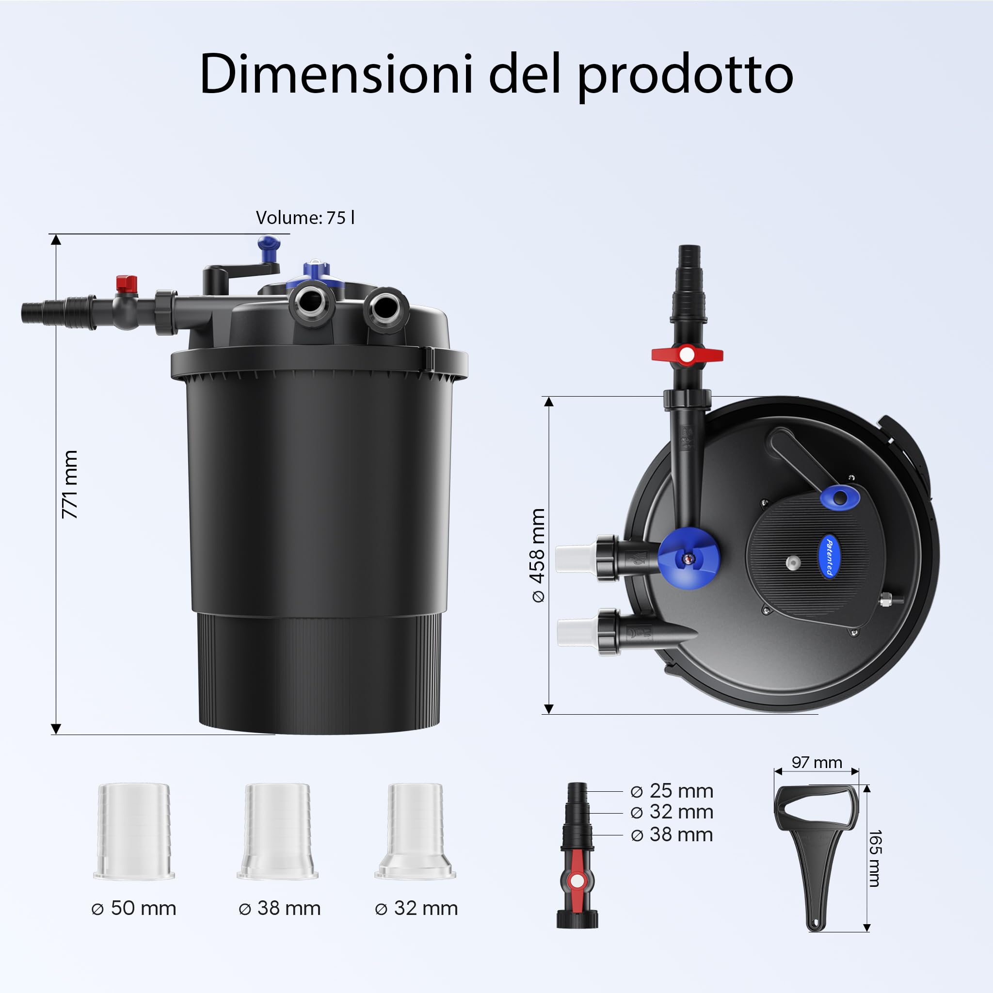 SunSun CPF-30000 SET 60000l 55W UVC NEO10000 Pompe Tubo Set per Laghetti