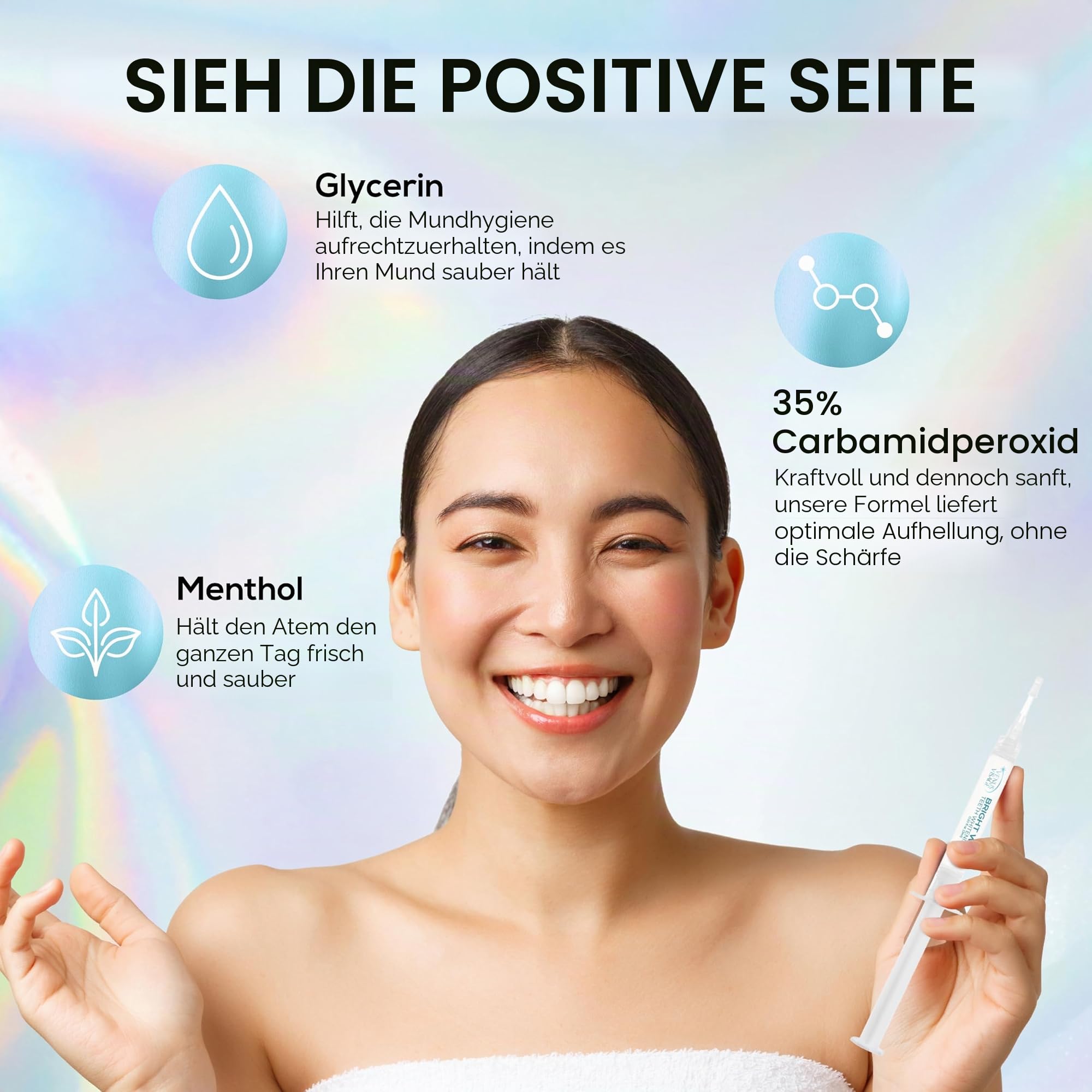 Venus Visage Zahnaufhellung Gel Spritzen (8 Pack) - Zahnaufhellung Kit Nachfüllung für Tabletts - Keine Empfindlichkeit - Sichtbare Ergebnisse (je 3 ml/3,0 ml)