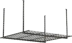 Hyloft Overhead Steel Garage Storage System, Ceiling Rack, 45-Inch x 45-Inch, Hammertone