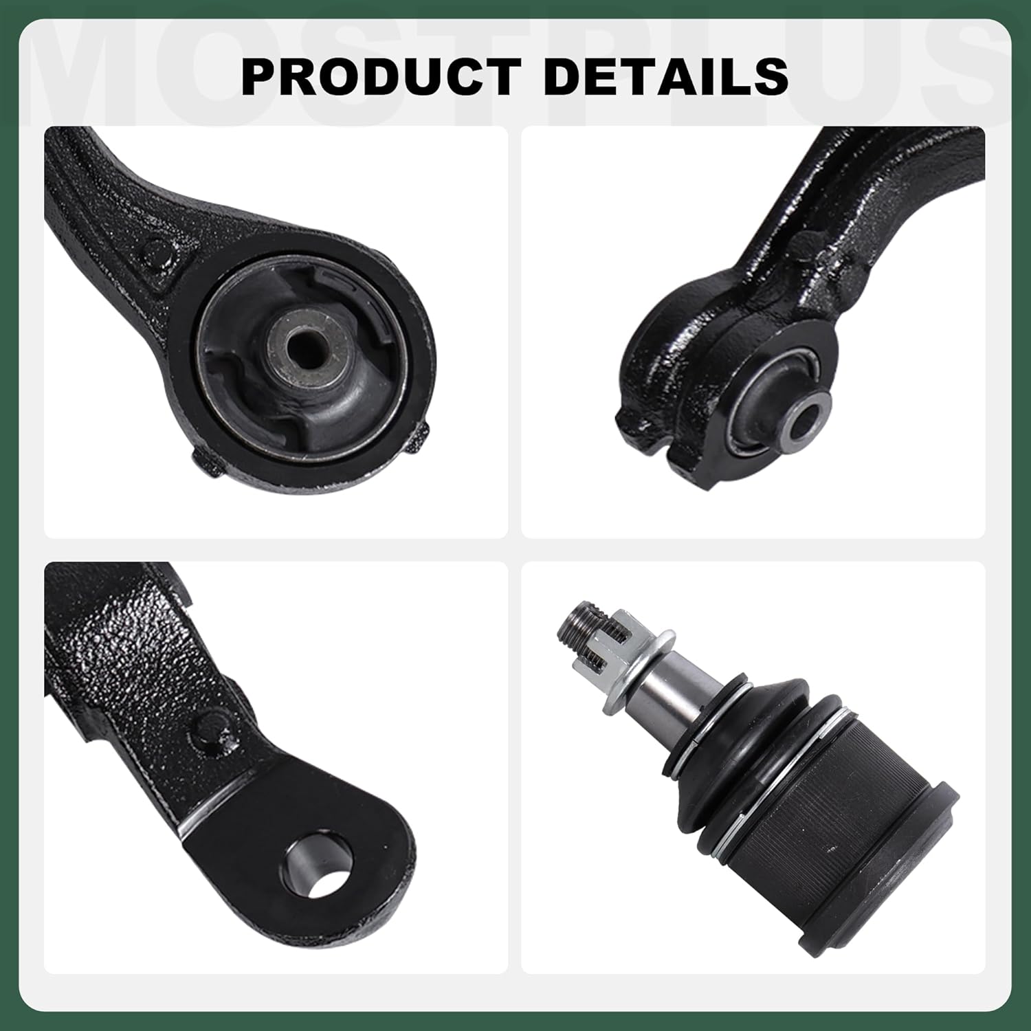 MOSTPLUS Front Lower Control Arms and Ball Joints Compatible with 2004-2008 Acura TSX / 2003-2007 Honda Accord 8PCS Front Suspension Kit