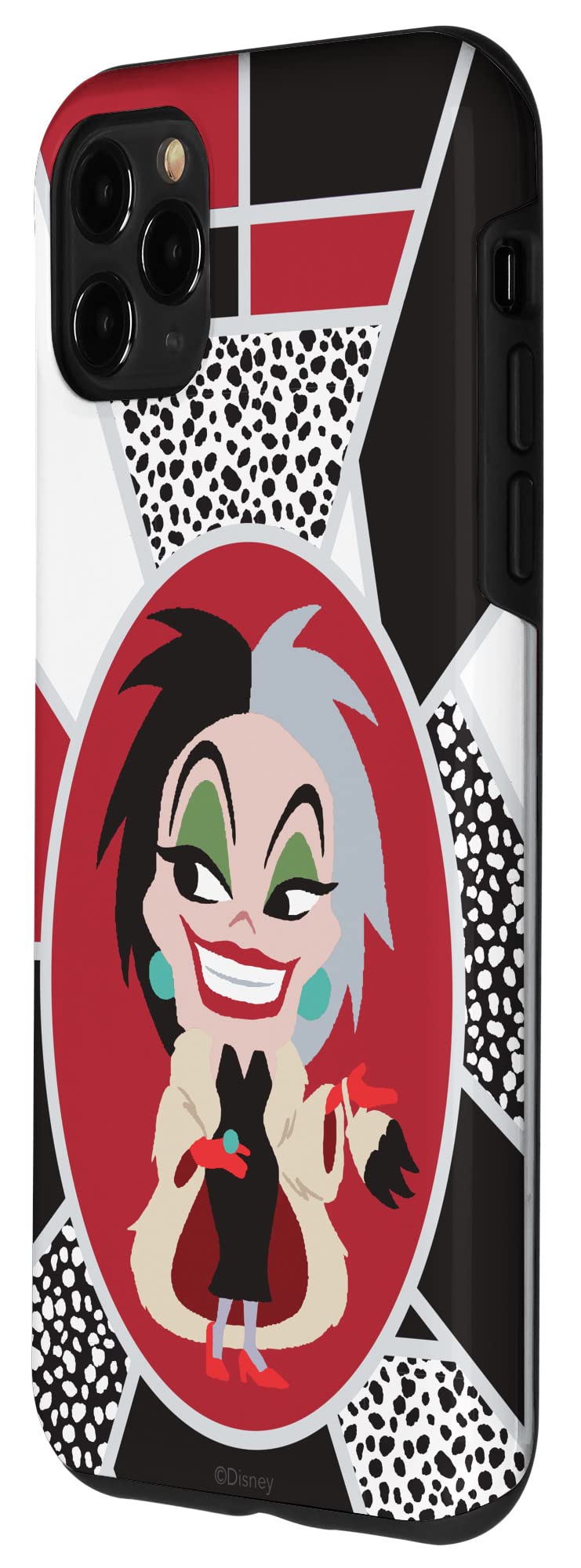 Custodia per iPhone 11 Pro Max Disney Villains Kawaii Cute Crudelia