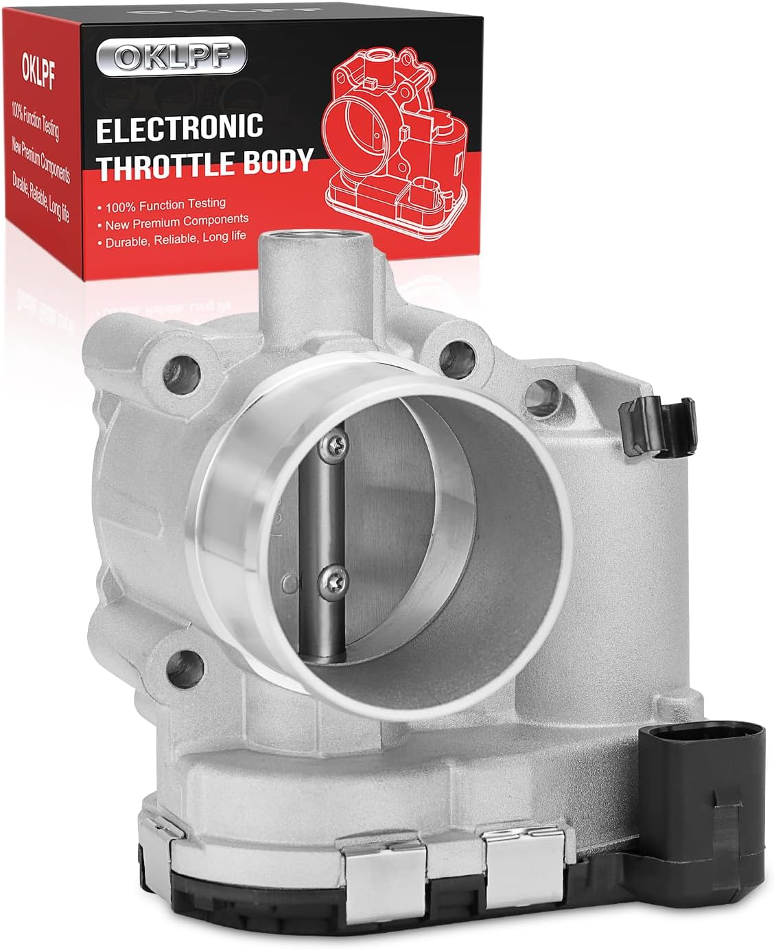 OKLPF Electronic Throttle Body Compatible with 2011 2012 2013 2014 2015 2016 2017 2018 2019 Ford Fiesta Escape Fusion Transit Connect L4 1.6L,Replace TB1166 TB1173 ETB10002 S20169 Throttle Body