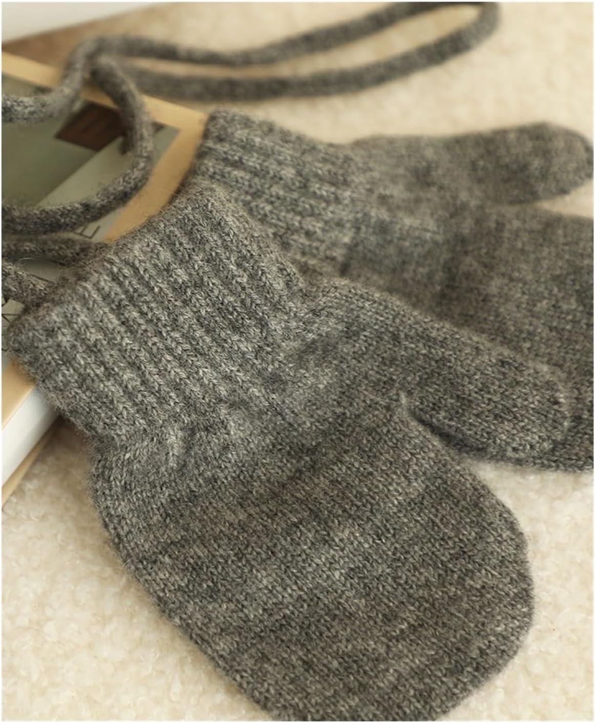 for Winter Outdoor, Cashmere Knitted Mittens