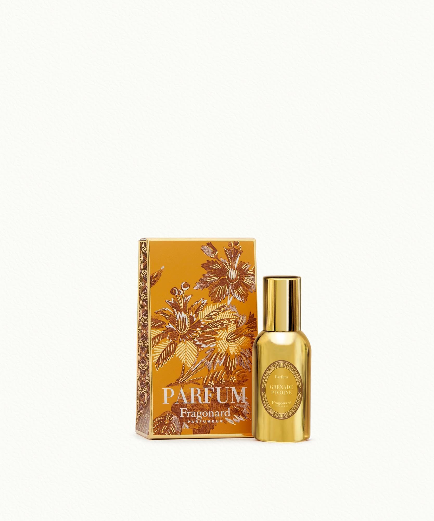 Fragonard Parfumeur Grenade Pivoine Parfum 30ml | Gold Bottle Notes of Pomegranate Peony Flower Fragrance