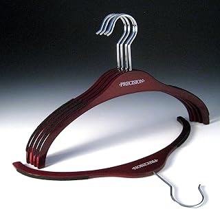 Slimline Precision Shirt Hangers in Cherry Color, Dimple and Crease Free