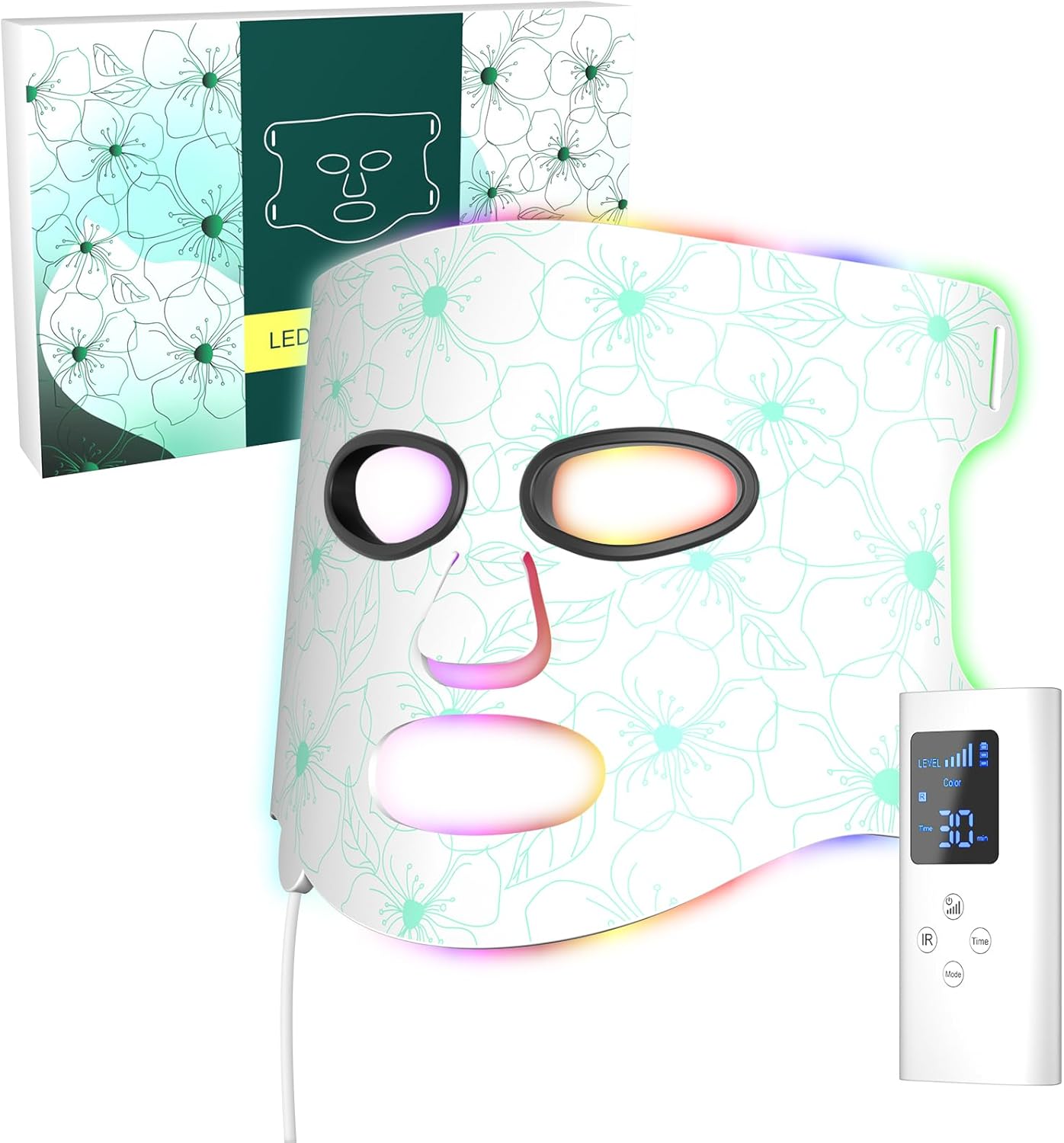 Red Light Therapy for face, 7 Colors LED Face Mask Light Therapy, Blue Light Therapy for Acne, Infrared Light 850nm Led Mask Skincare Tool