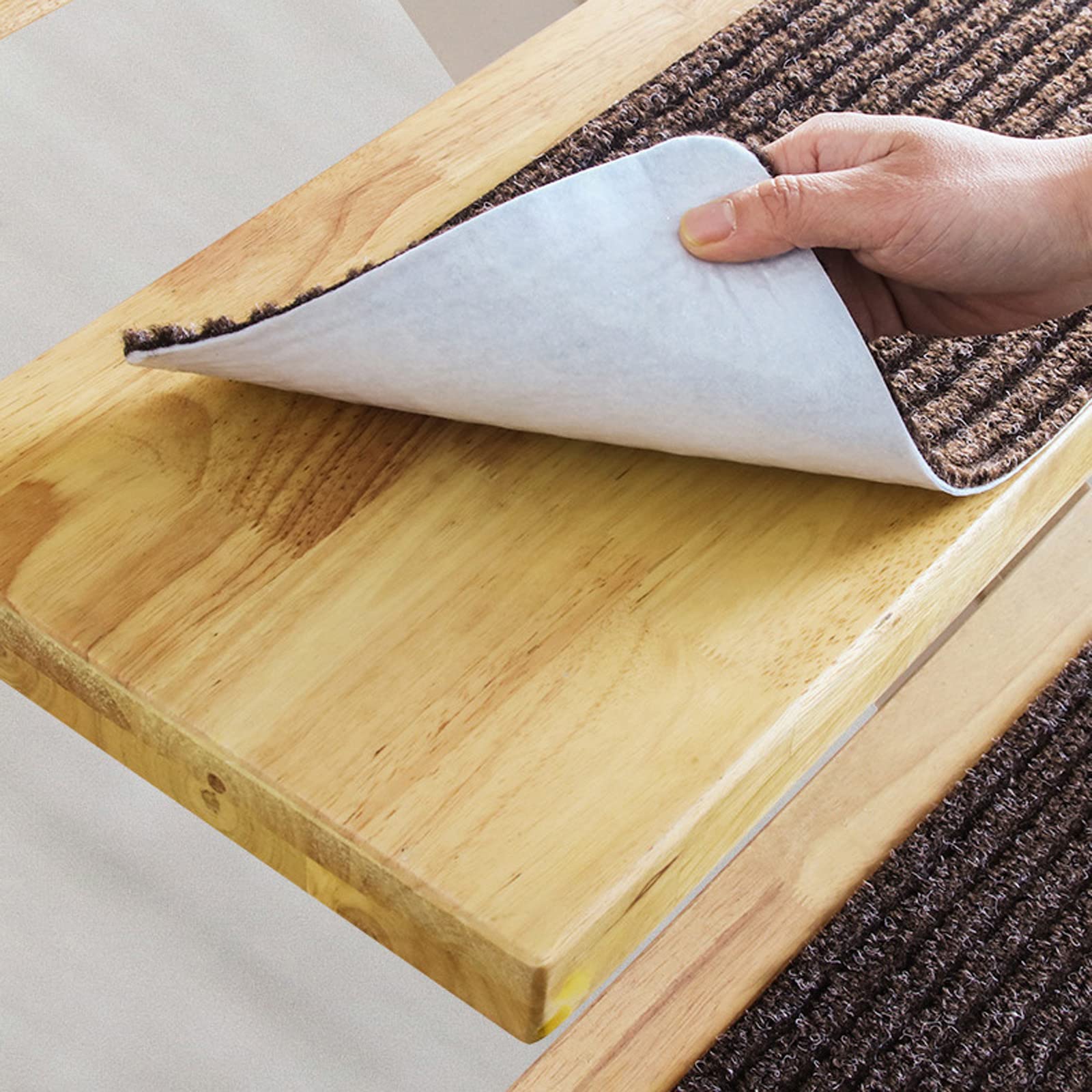 Rutschfeste Teppich-Stufenmatten für Sicherheit auf Treppen, Anti-Rutsch-Schutz für Teppichstufen, einfach zu installieren, ideal für Zuhause und Büro, 15 Stück