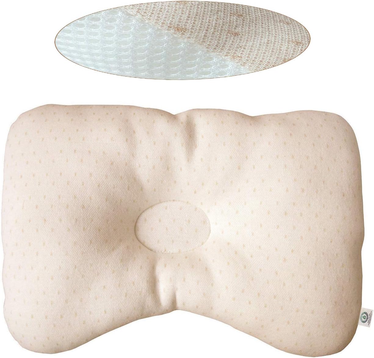 Baby Pillow for Newborn, Breathable 3D Air Mesh Organic Cotton, Protection for Flat Head Syndrome