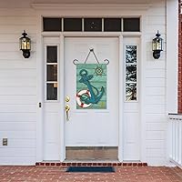 Vista 6 de Bandera de jardín con temática náutica, letrero de fiesta de anclaje de barco, baby shower, boda, fiesta de cumpleaños de vela en el océano