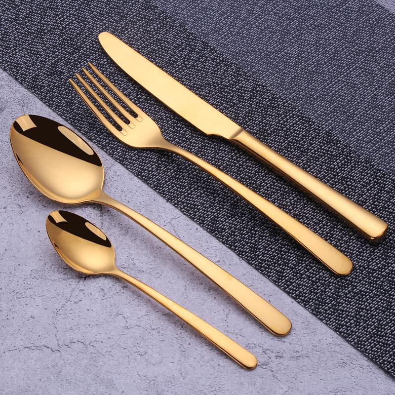 Juego De Vajilla De Acero Inoxidable, Vajilla Pulida A Espejo, Acero Inoxidable De Grado Alimenticio, Diseño De Mango Ergonómico, Vajilla De Banquete Multifuncional (A)