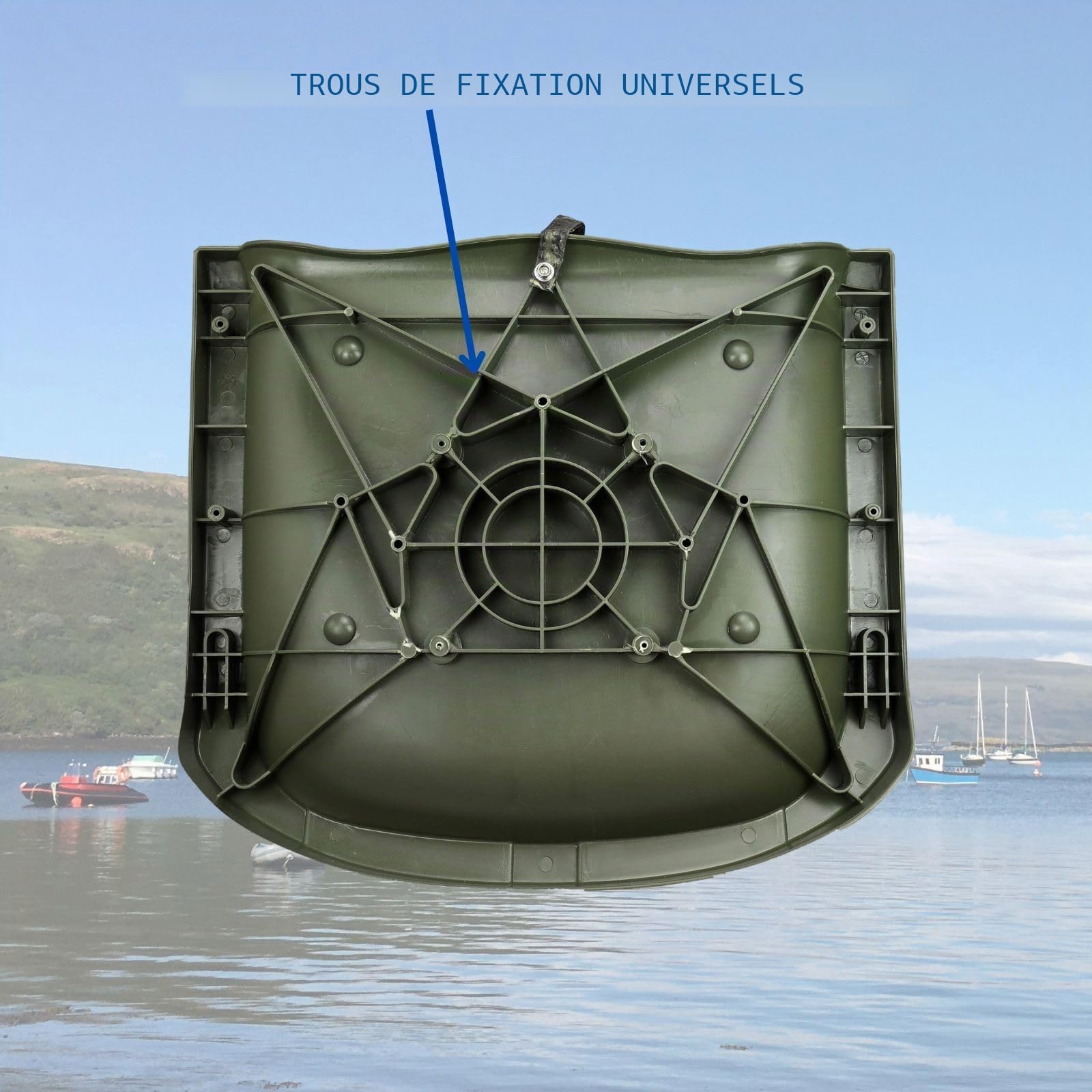 Siège de bateau pêcheur Mossy Oak Break Up pliable