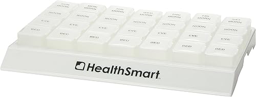 Miniatura 6 de HealthSmart Organizador semanal de pastillas 3 veces al día, organizador de medicamentos para mañana, mediodía, noche y noche, organizador de