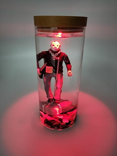 Miniatura 5 de JORPKRAL Lámpara de agua Jason Voorhees 2024, lámpara de agua Jason Voorhees, lámpara de agua Jason, lámpara de terror, mercancía de película de