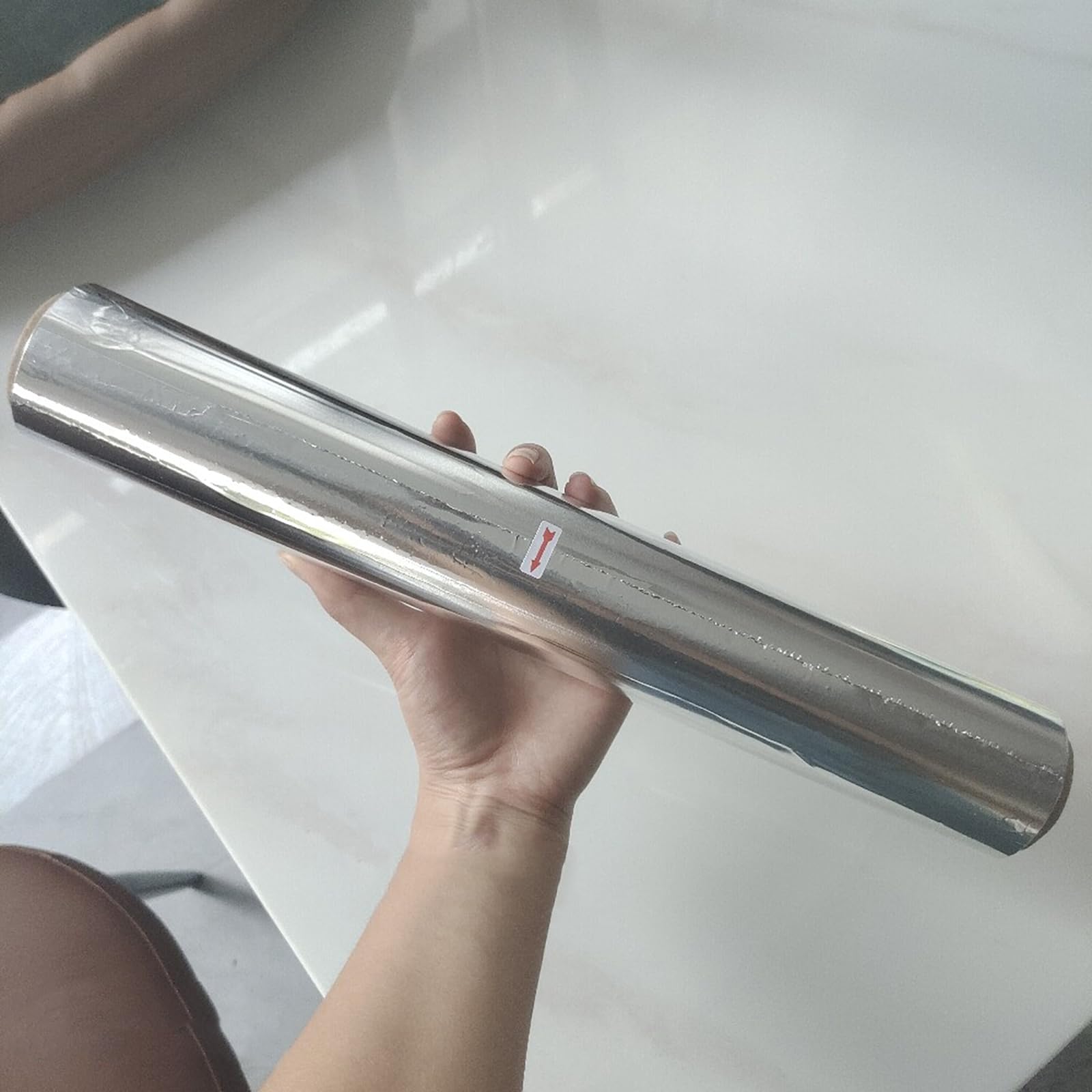 Papel de Aluminio para Alimentos, Hornear y Barbacoa – Conservación de Alimentos Frescos, Apto para Congelador y Parrilla – Ideal para Paquetes de Aluminio y Cocina Casera, Fácil (Size:38CM*20μm*150M)