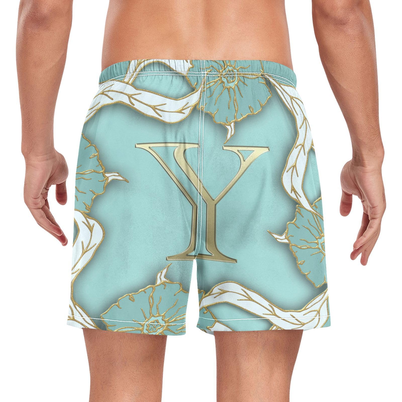 Yuiboo YSwimming Shorts for Men Men's 2 Layer Workout Shorts with Compression Liner Inseam Bathing Suit Quick Dry Multi