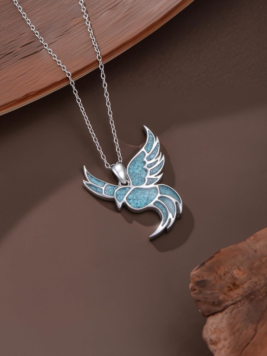 Animal Necklace 925 Sterling Silver Turquoise Horse/Phoenix/Bison/Elephant Pendant Necklace Gifts for Women Men - Image 5