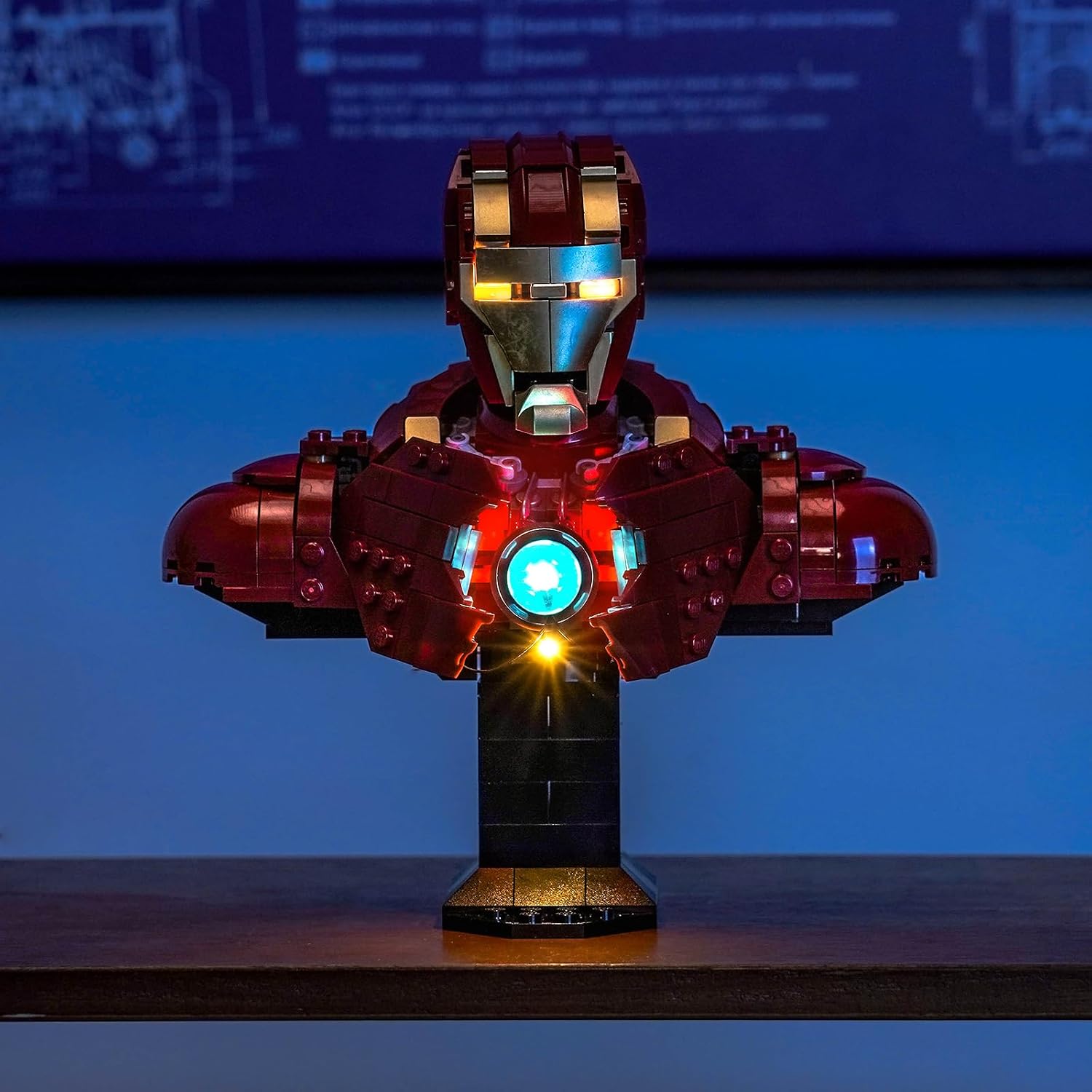 LocoLee Light kit Compatible with Lego 76327 Iron Man MK4 Bust - No Model Only Light, LED Lighting Accessories Compatible with Lego 76327 (Light Control Version)