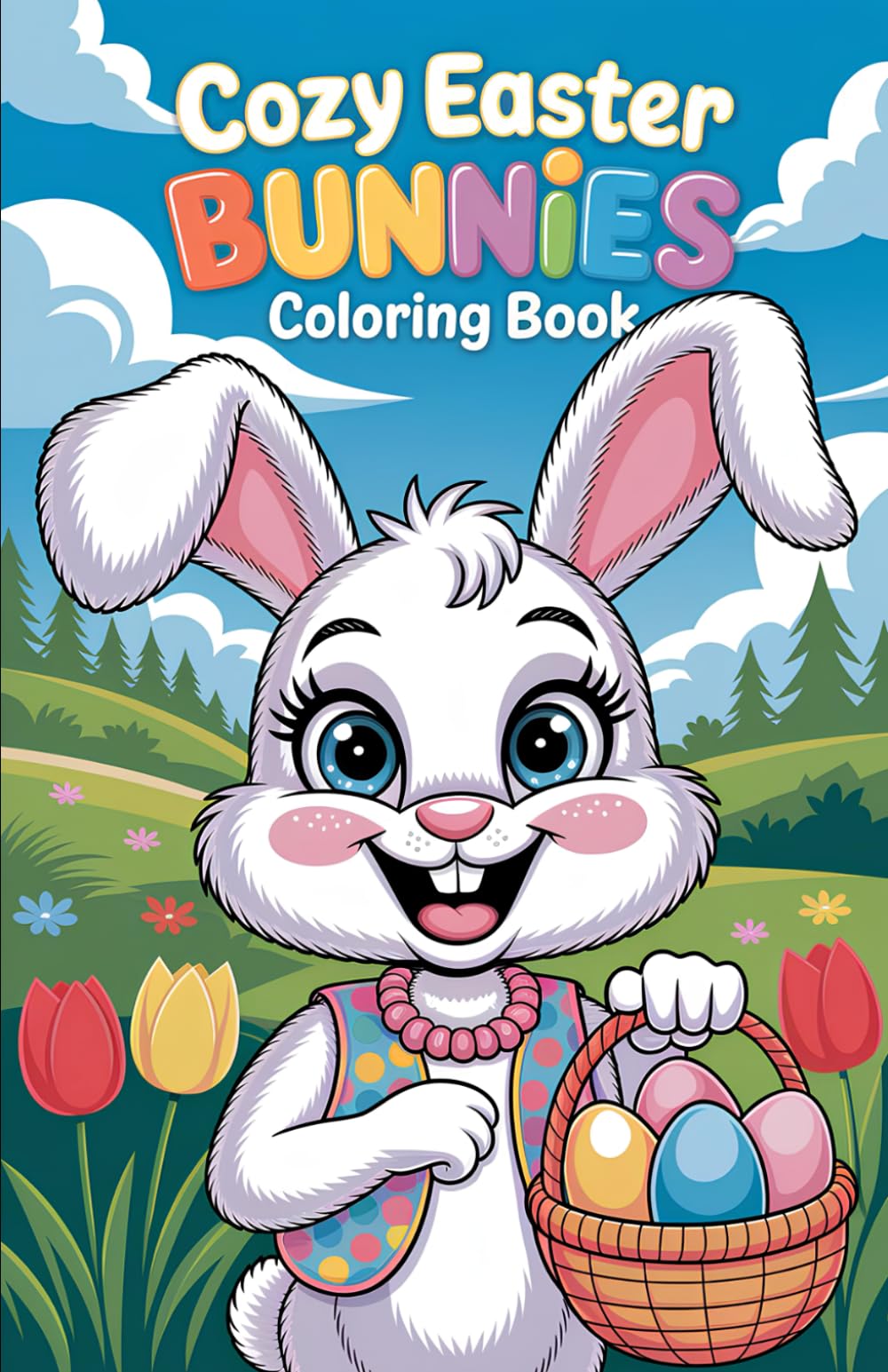 Cozy Easter Bunnies Coloring Book: A Relaxing Coloring Book Featuring Cozy Bunnies, Spring Flowers, and Easter Scenes