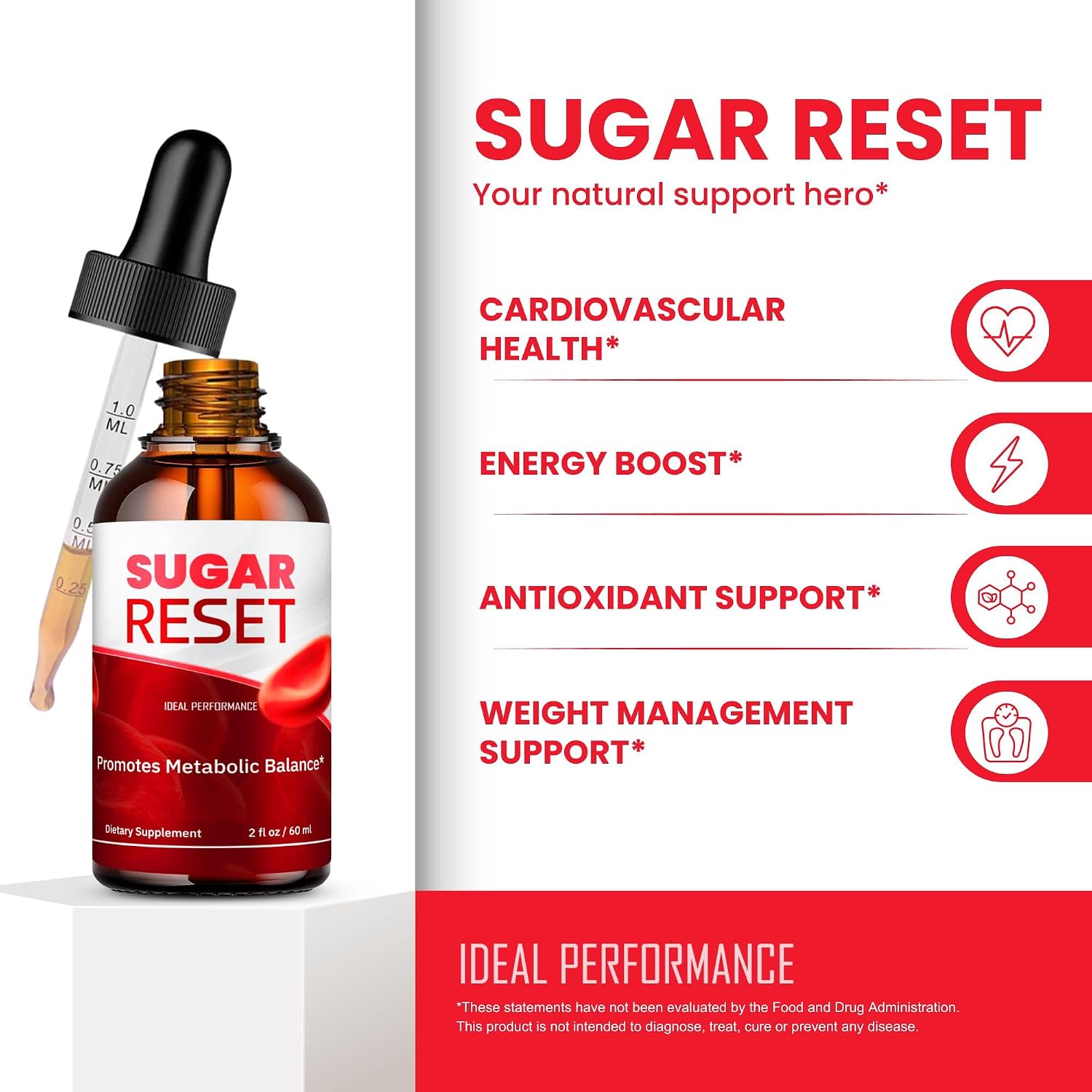 Sugar Reset Drops, Official SugarReset Drops Supplement with All Natural Ingredients - Maximum Strength, Advanced Formula Droppers Overall Health and Wellness, Sugar Reset Support Reviews (5 Pack) image 4