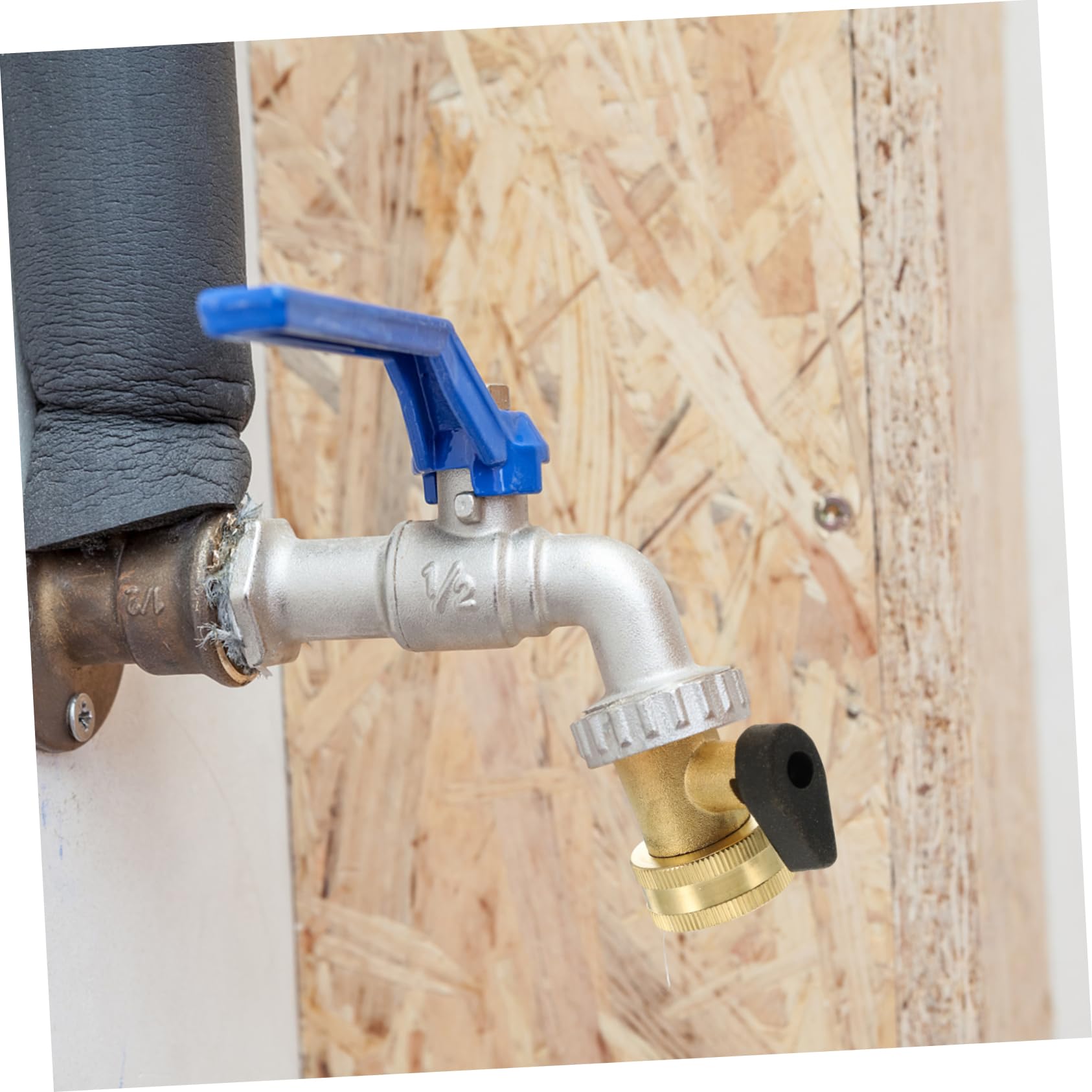 WOONEKY 2pcs Single-Pass Valve American Style Through Connector Brass Shut-Off Valve Shutoff Ball Water Turn Off Switch Garden On Off s - Image 3