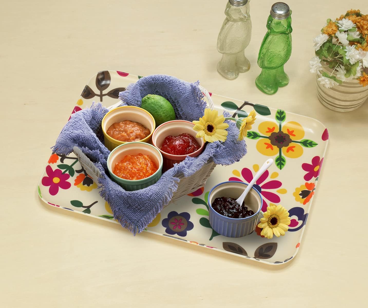 Tatsukraft NR Luncheon Tray, Large, 15.4 inches (39 cm), Web Original Model, Scandinavian Style, Polka, Non-Slip, Microwave-safe, Tray, Oval, Stylish, Plastic, Large, Small, Non-Slip, Square, For Kids