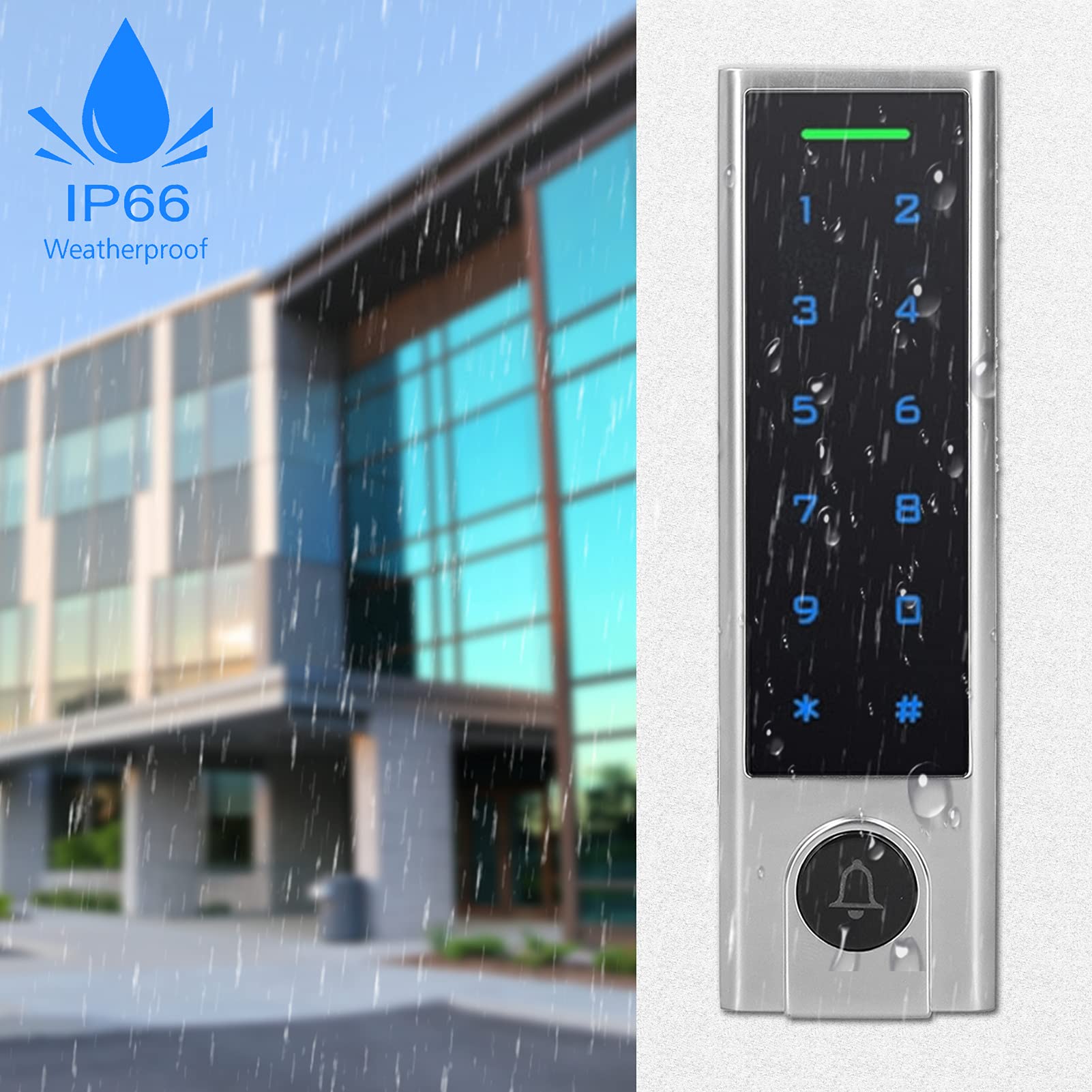Biometric Door Lock, Intelligent Management Metal Keypad Door Lock for Home for Hotel
