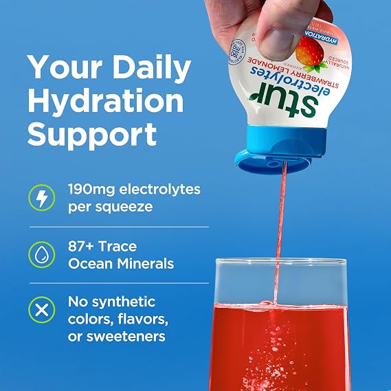 Stur Electrolyte Water Enhancer | Sweetened with Stevia | High in Antioxidant Vitamin C | Sugar Free | Zero Calories | Keto | Vegan | 5 Bottles, Makes 90 Drinks (Cherry Limeade)