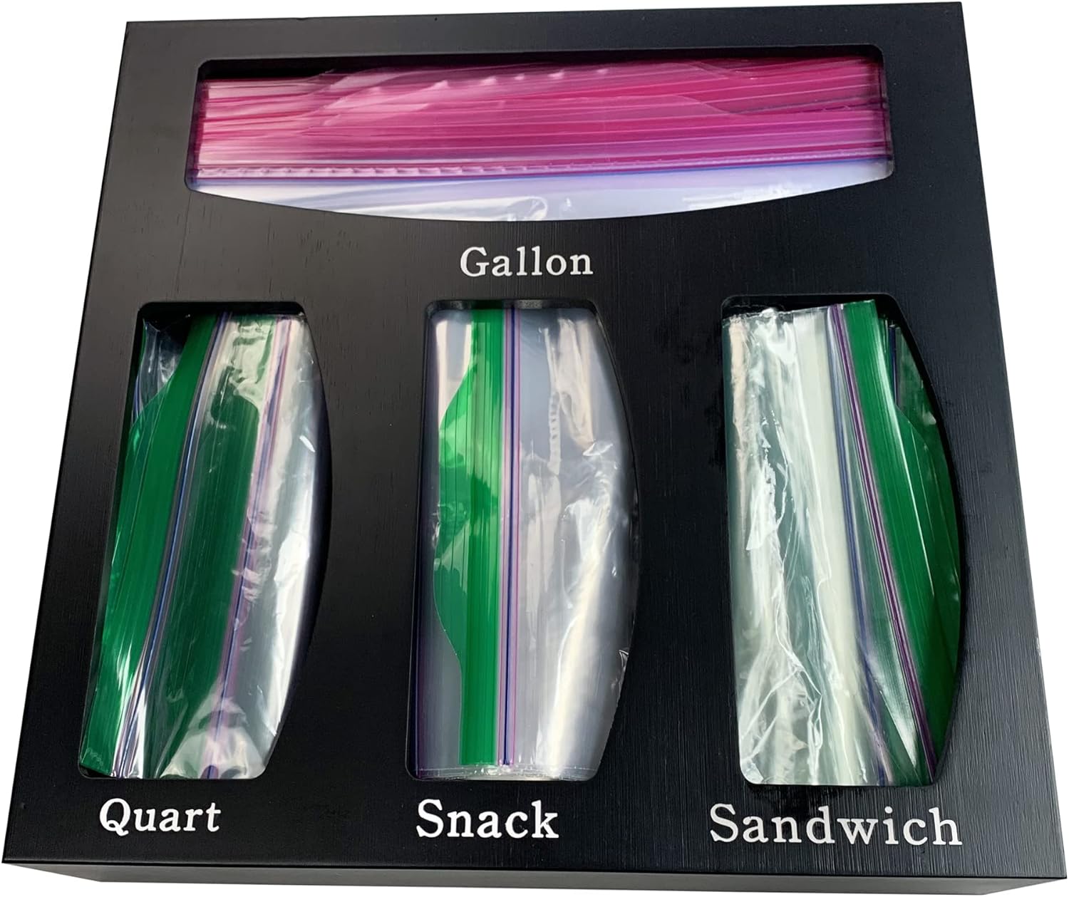 Buy Black Zip lock Bag Storage Organizer for Kitchen Organization