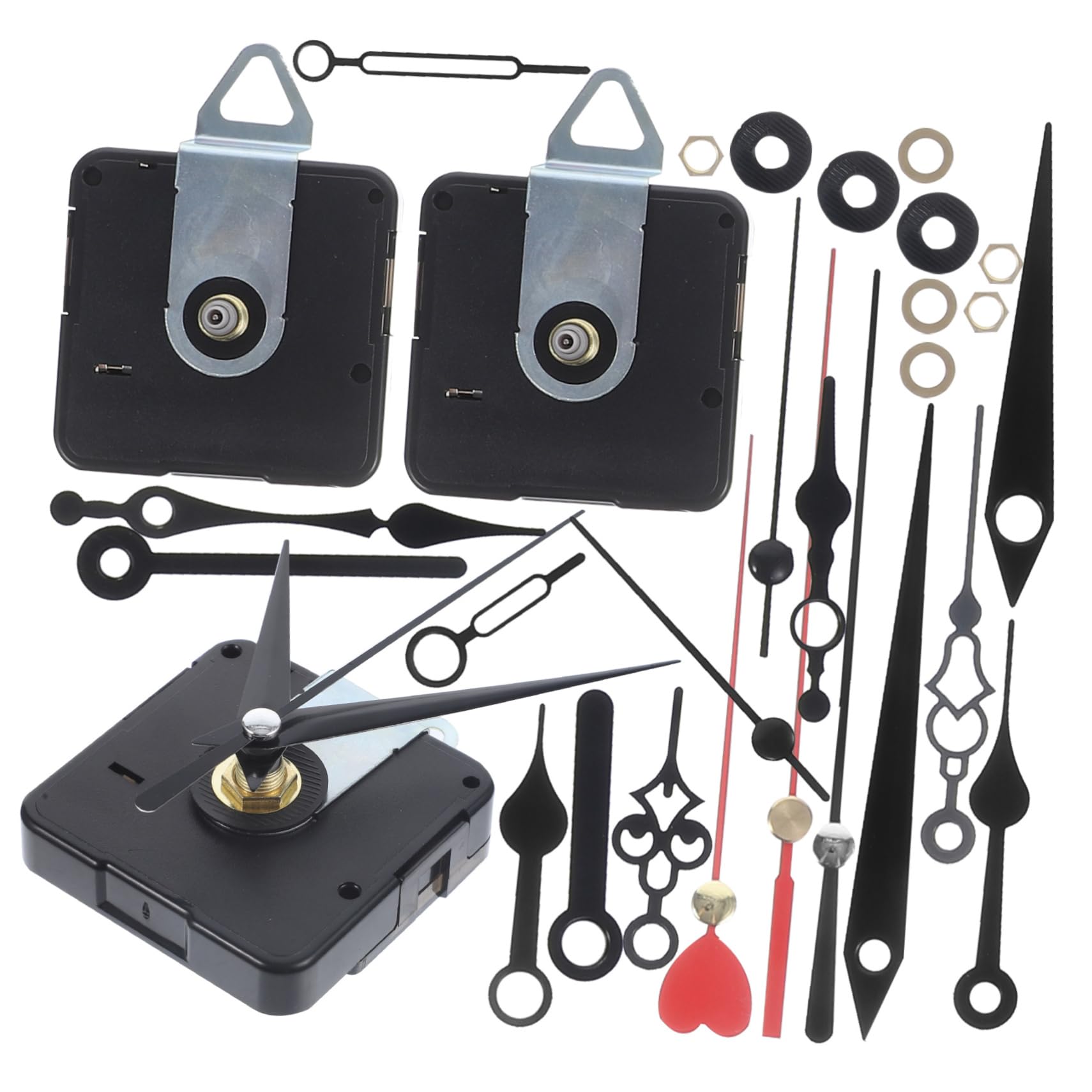 NUOBESTY 4 Sätze Uhrwerk Aus Quarz Leise Dekorative Wanduhr Bausatz Uhrwerk Wanduhr Modern Wanduhr Für Schlafzimmer Uhrenwand Uhrwerk Und Uhrzeiger-kit Wanduhrwerk Legierung
